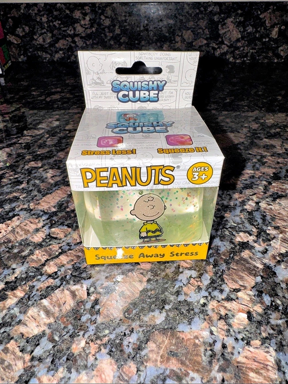 Peanuts Squishy Cube Green Squishy Toy NWT